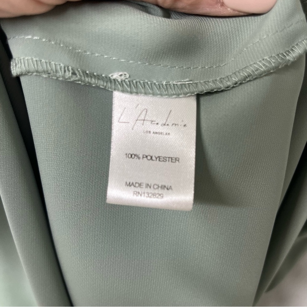 L’Academie The Button Cami Size XS Gray Green Layering - Picture 5 of 6